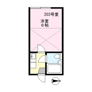 城山ハウス【2階】の間取り