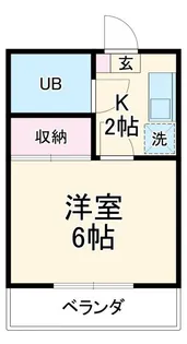 緑コーポ嶺【2階】の間取り