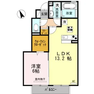 ディアコート合川 B棟【2階】の間取り