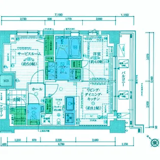 エステムプラザ品川西小山【8階】の間取り