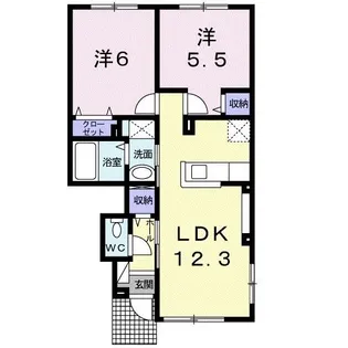 ガイア末広【1階】の間取り