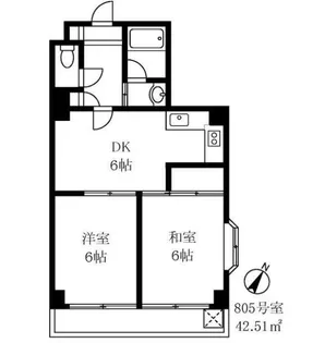 フラットワセダ【8階】の間取り