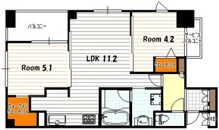 リヴァーク四条烏丸【8階】の間取り