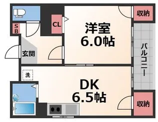 ルモン深江南【4階】の間取り