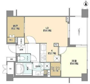 パークコート高輪ヒルトップレジデンス【3階】の間取り