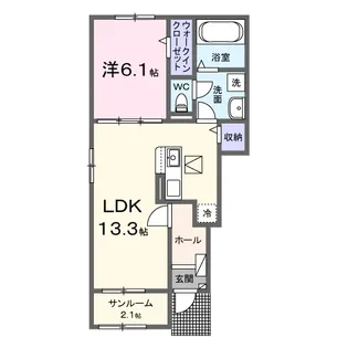 K,autumn leaves【1階】の間取り