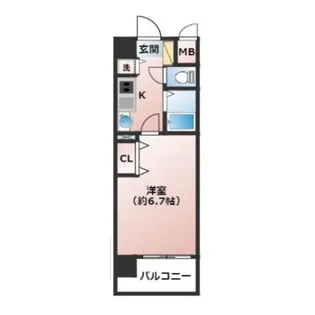 エイペックス天神橋I【3階】の間取り