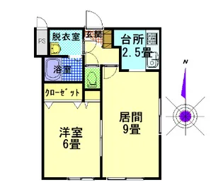 リバティカツヒラII【3階】の間取り