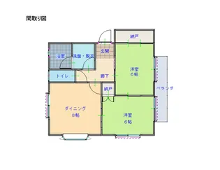 メゾンT駅家B【2階】の間取り