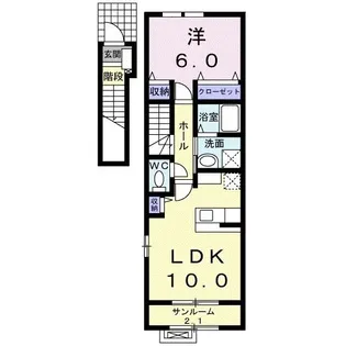 クロッシング【2階】の間取り