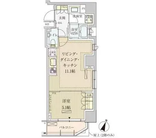 パークアクシス赤坂見附【13階】の間取り