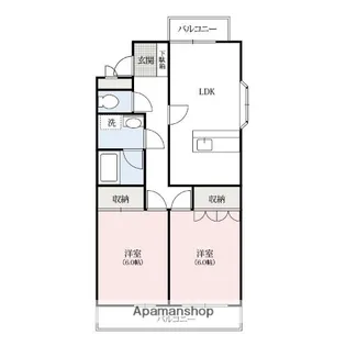 メゾンケルシコール【3階】の間取り