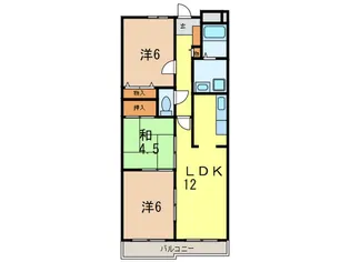 アンテリ-ジェ苦楽園【4階】の間取り