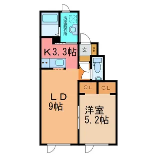 トレーフル【1階】の間取り