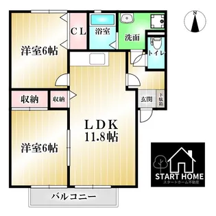 ファミール千鳥ヶ浜【1階】の間取り