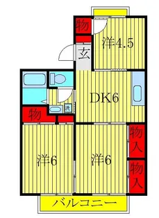 ハイツゆかり【2階】の間取り
