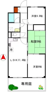 ワコーレ大宮大和田【1階】の間取り