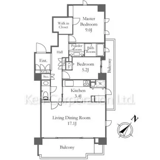 パークハウス多摩川 南四番館【2階】の間取り