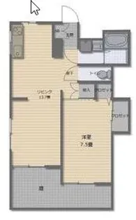 河内メゾン【1階】の間取り