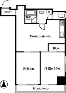 成子坂ハイツ【10階】の間取り