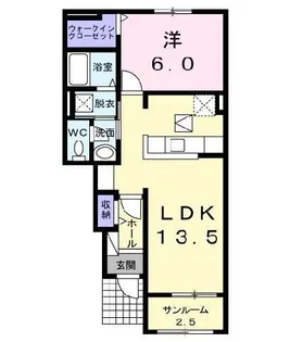 サニー・メゾン A【1階】の間取り