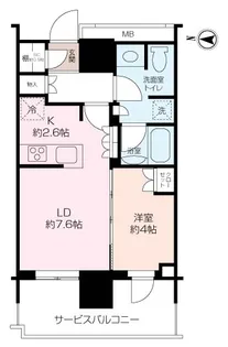 THE YOKOHAMA FRONT TOWER【16階】の間取り