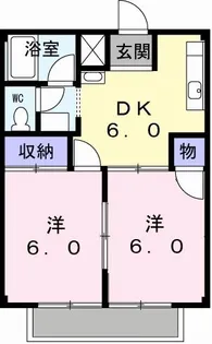 コーポ長沢【1階】の間取り