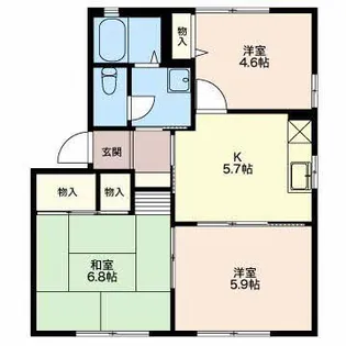 シュライン宮西【1階】の間取り