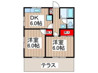 小川ハイツ【1階】の間取り