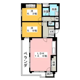 タワーレジデンスHADA【8階】の間取り