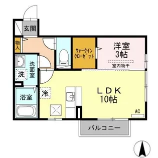 エスポワール前田 B【1階】の間取り
