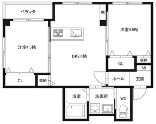 ピース・レジーナ【1階】の間取り