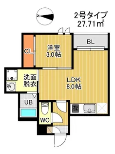 G-Smart 栞里・別府【1階】の間取り