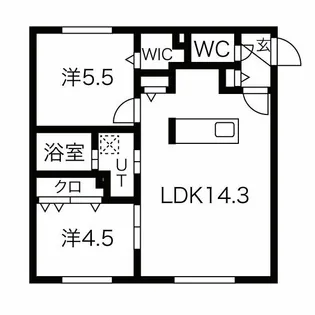 CreaMaison東札幌SW【5階】の間取り