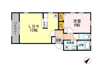 プランドール代々木【1階】の間取り