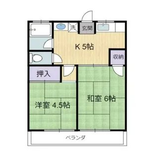 シティハイムスカイウッドA【2階】の間取り