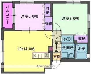 クレール【2階】の間取り