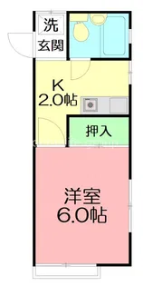 鶴巻フラット【2階】の間取り