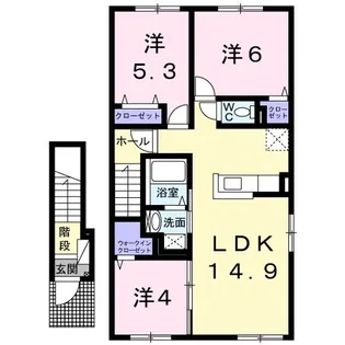 クレイトンハウス新橋I【2階】の間取り
