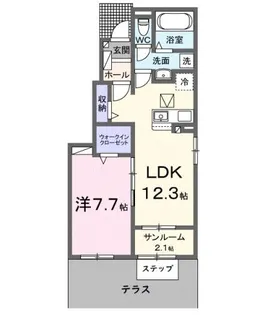 アイガー【1階】の間取り