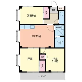 エクセル富士【4階】の間取り