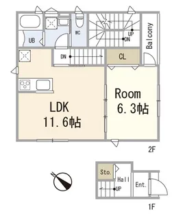 アーバンハイツ曳舟【2階】の間取り
