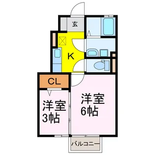 ルミエールA【1階】の間取り