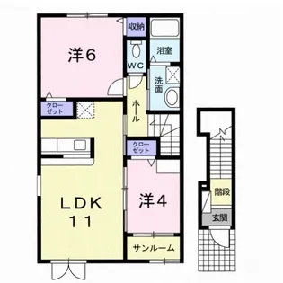 ソレイユベルVII【2階】の間取り