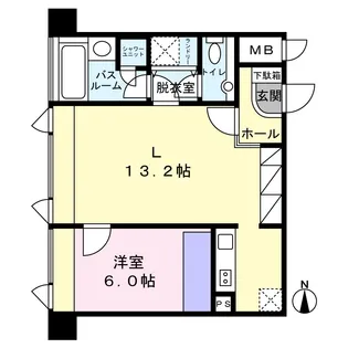 グランデュール旭ヶ丘【室内リフォーム】【6階】の間取り