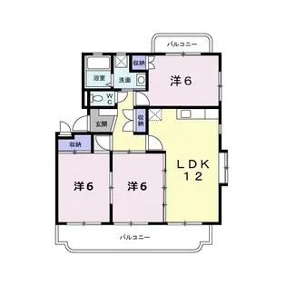 ハーモニー江津A【2階】の間取り