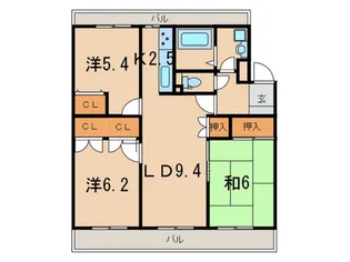 テレパレス港南台【1階】の間取り