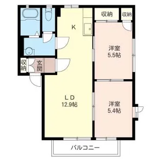 グリーンサニーホームズD【2階】の間取り