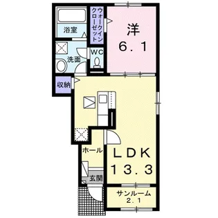 (仮称 新築)豊年アパートA【1階】の間取り