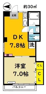 ヴィラサカイI(ワン)【2階】の間取り